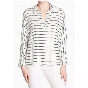 We The Free Women's Striped Blouse - White and Navy